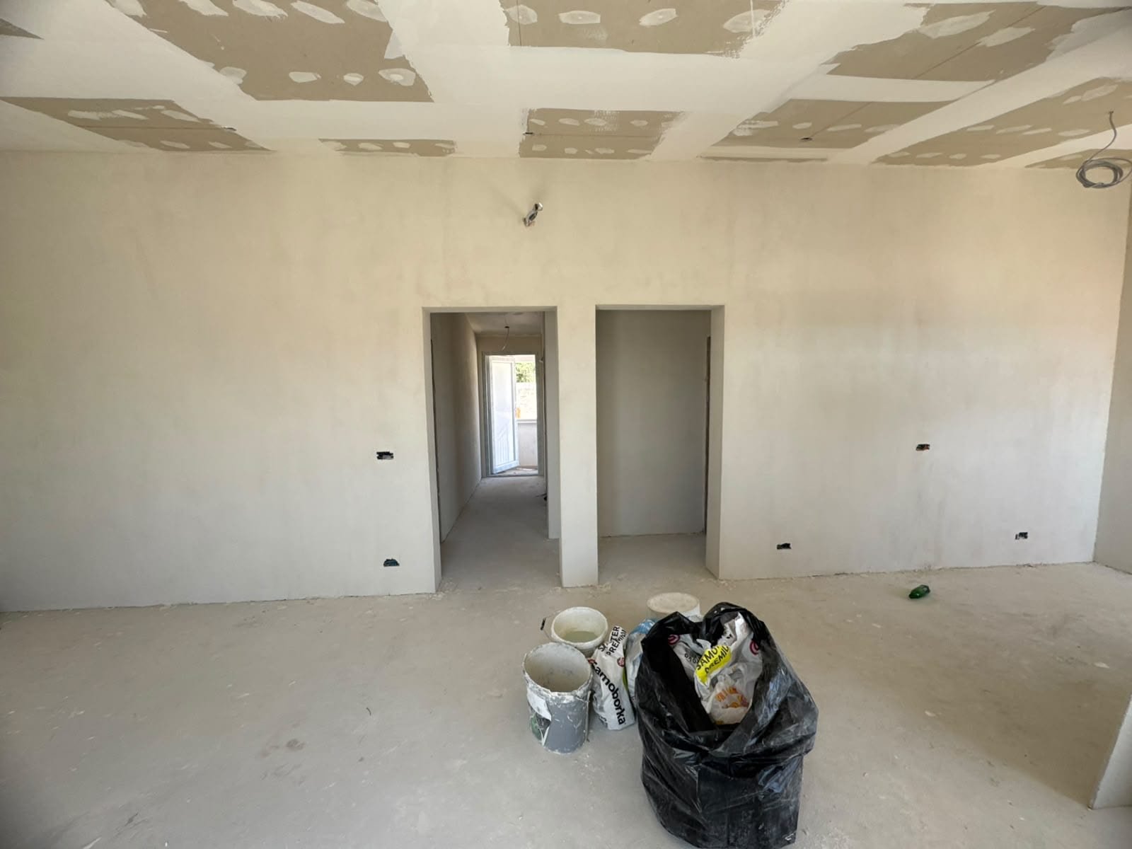 Obiteljska vila Čiovo — open living area during the works